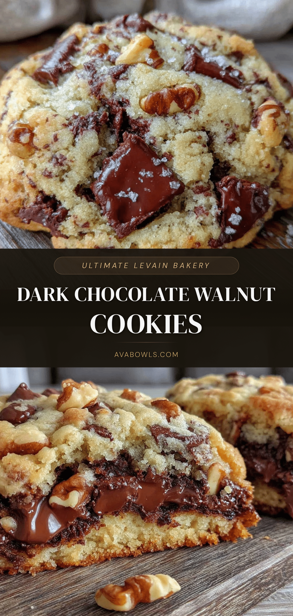 Levain Bakery Dark Chocolate Chip Walnut Cookies recipe