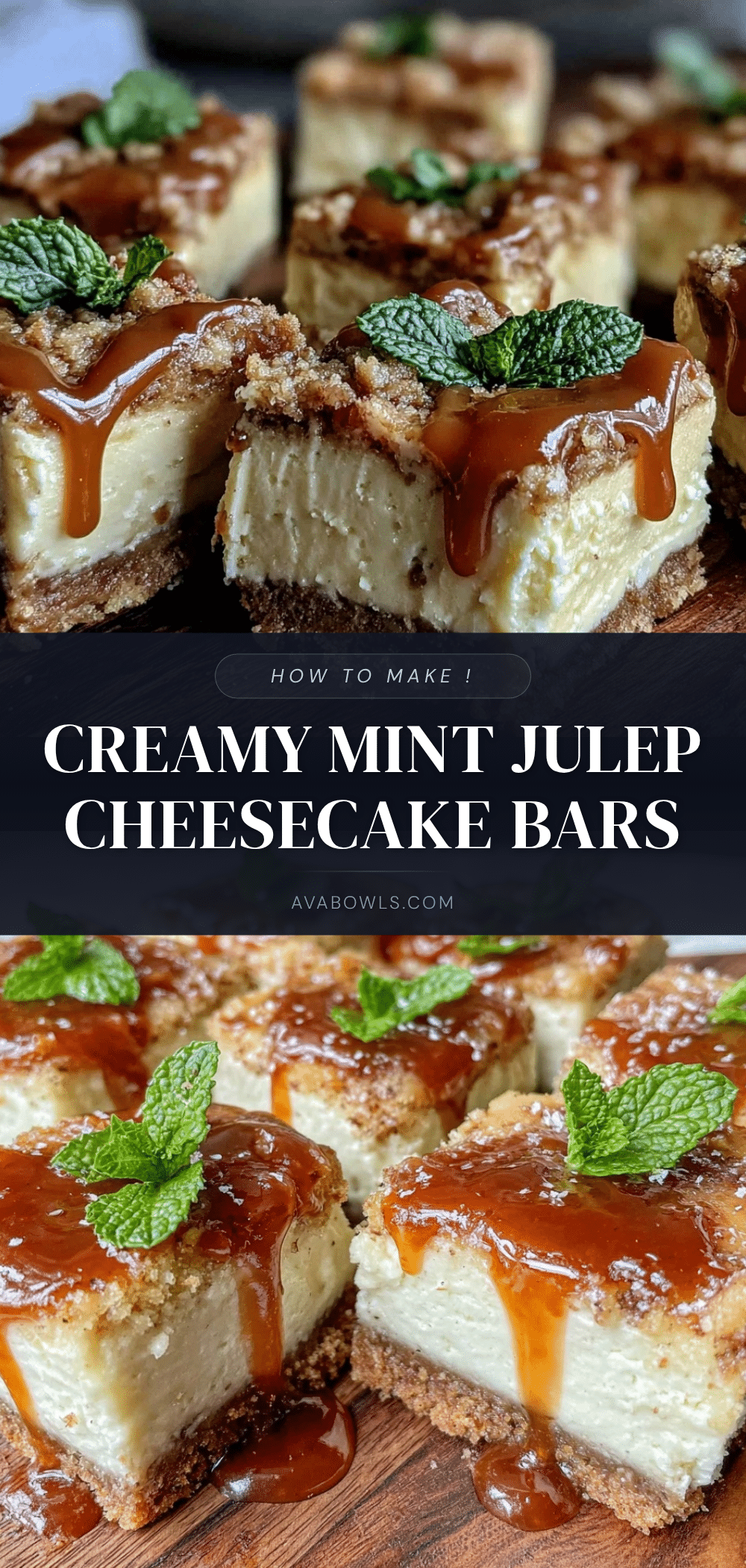 mint julep cheesecake bars recipe