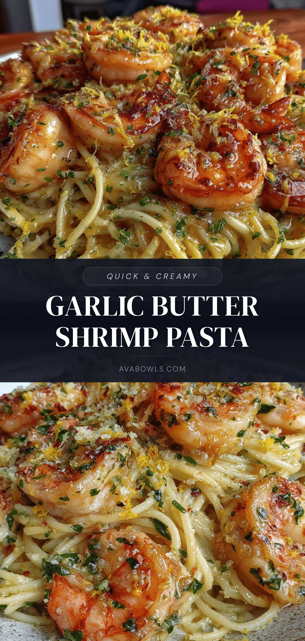 quick garlic butter shrimp pasta recipe