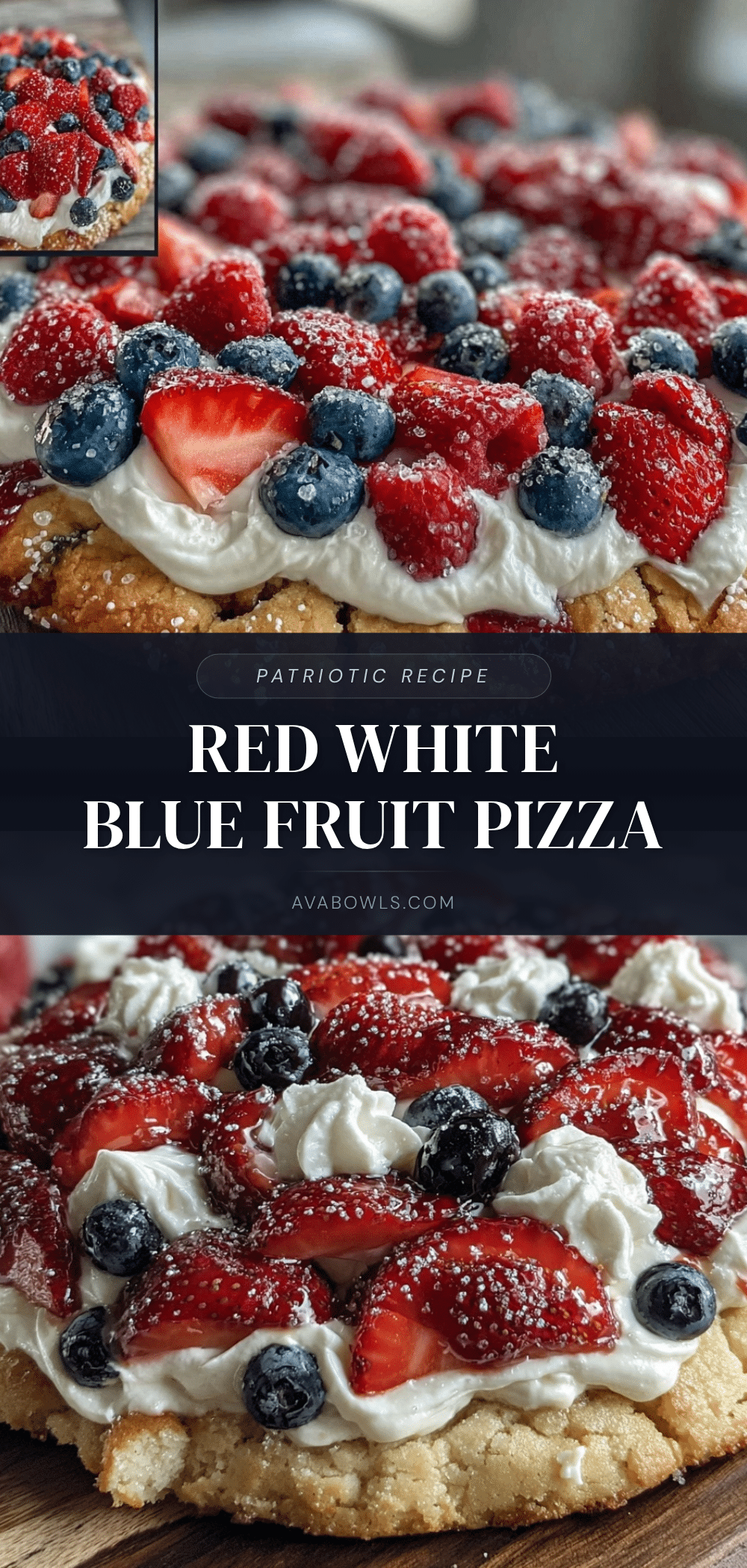 red white and blue fruit pizza recipe