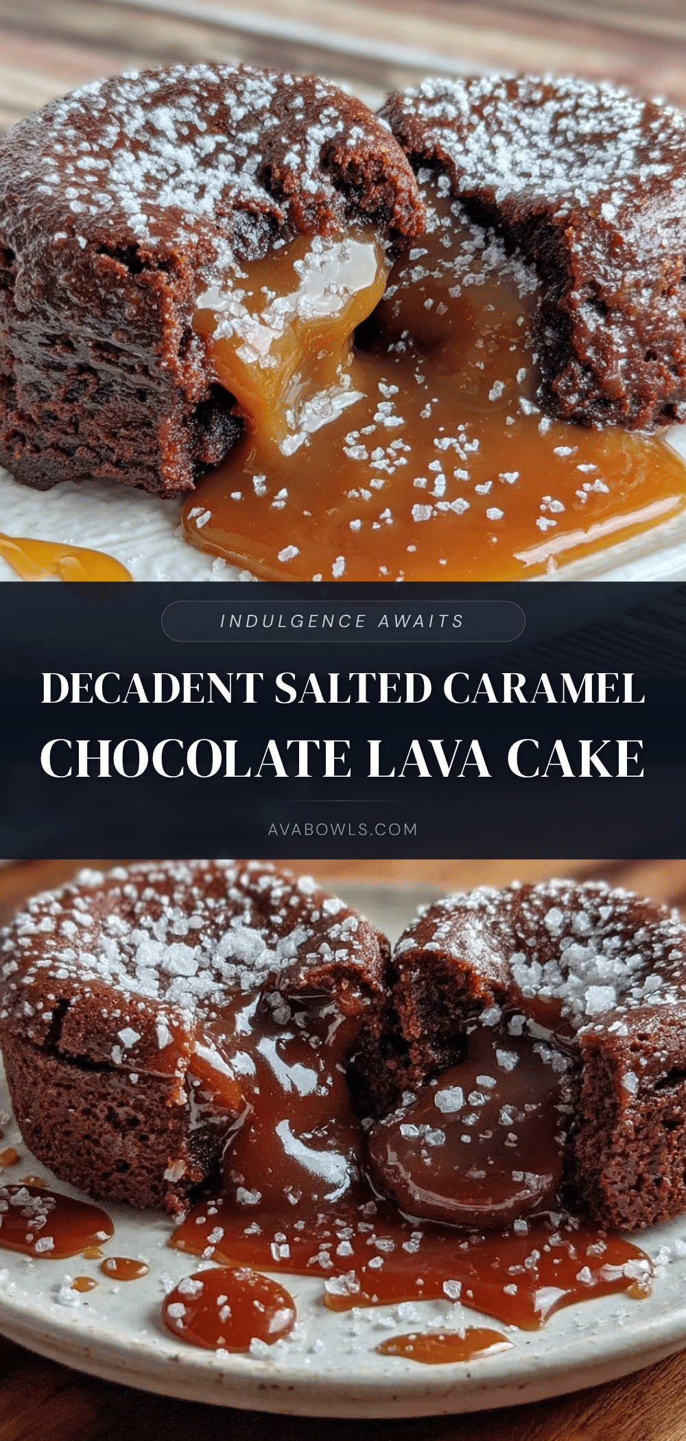 salted caramel chocolate lava cake for two recipe