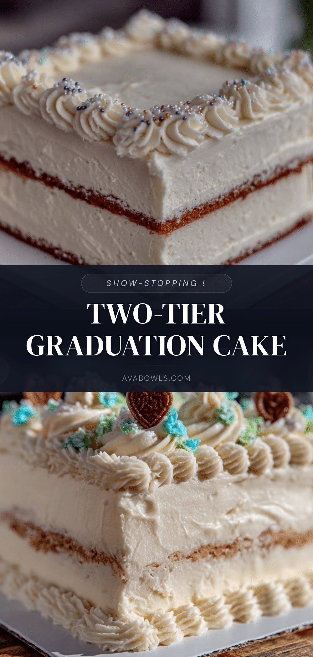 two-tier graduation sheet cake recipe