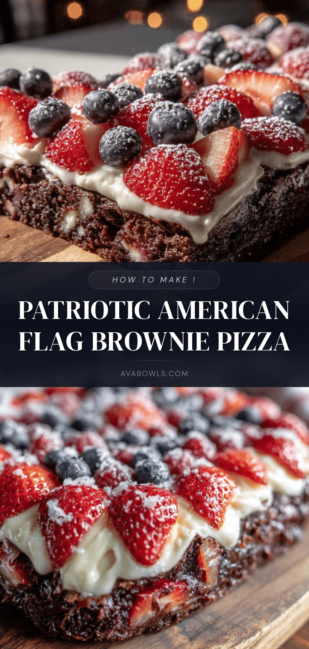 american flag brownie pizza recipe