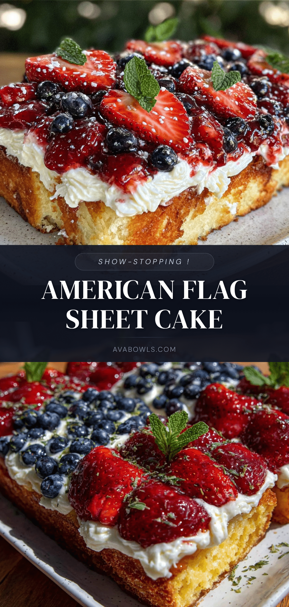american flag sheet cake recipe