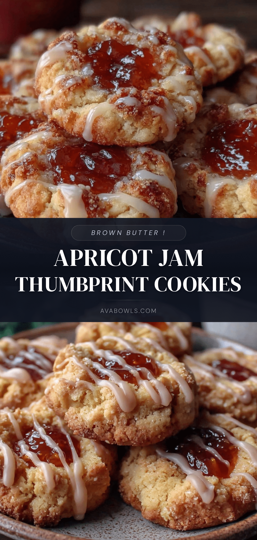 Apricot Jam Thumbprint Cookies recipe