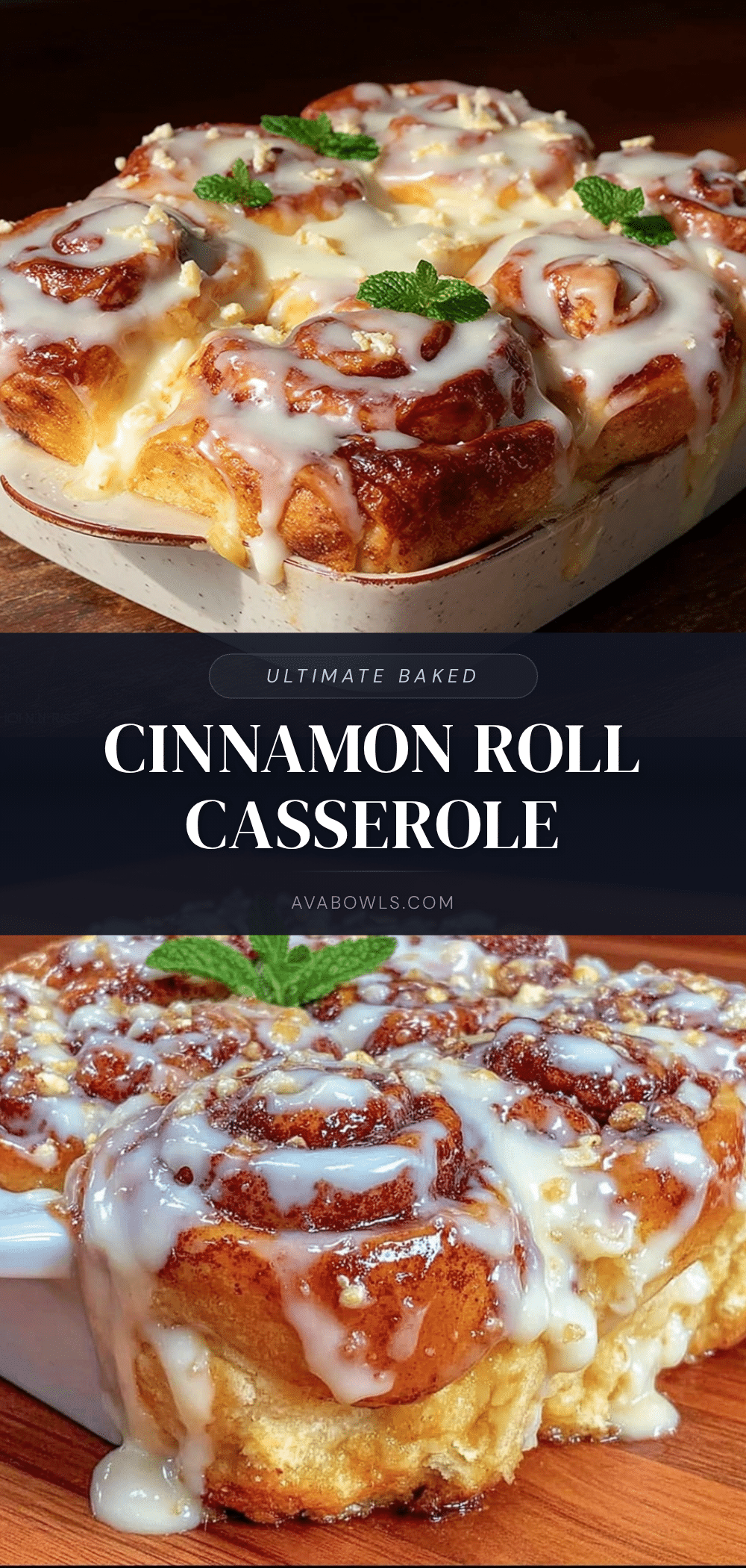 baked cinnamon roll casserole recipe
