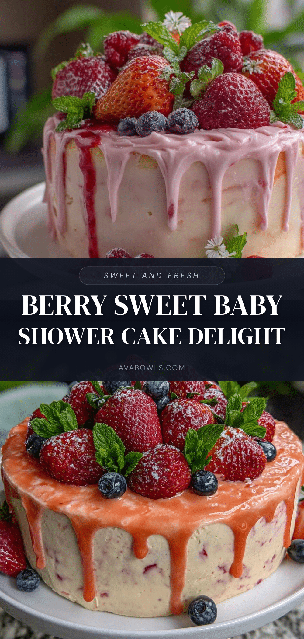 berry sweet baby shower cake recipe