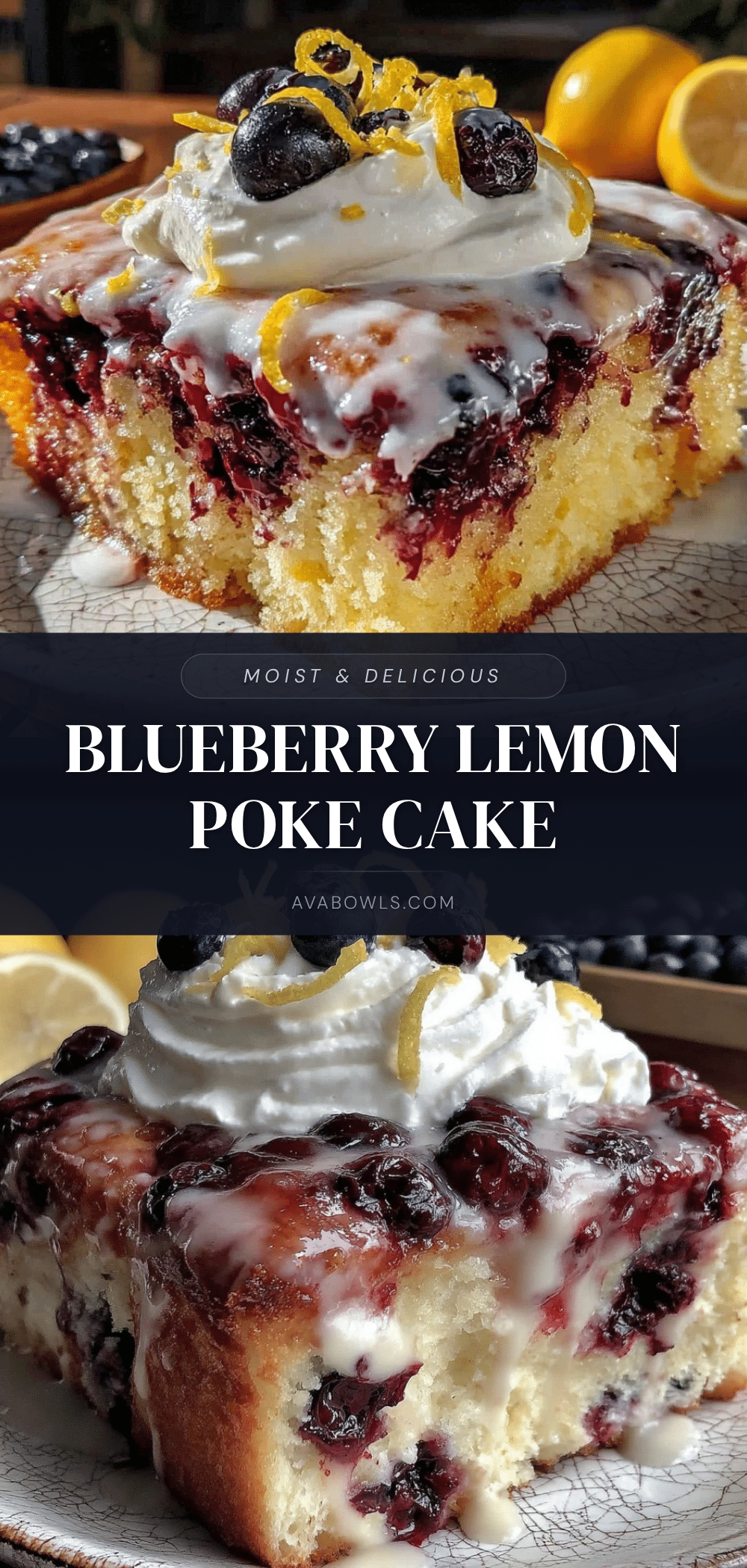 blueberry lemon poke cake recipe