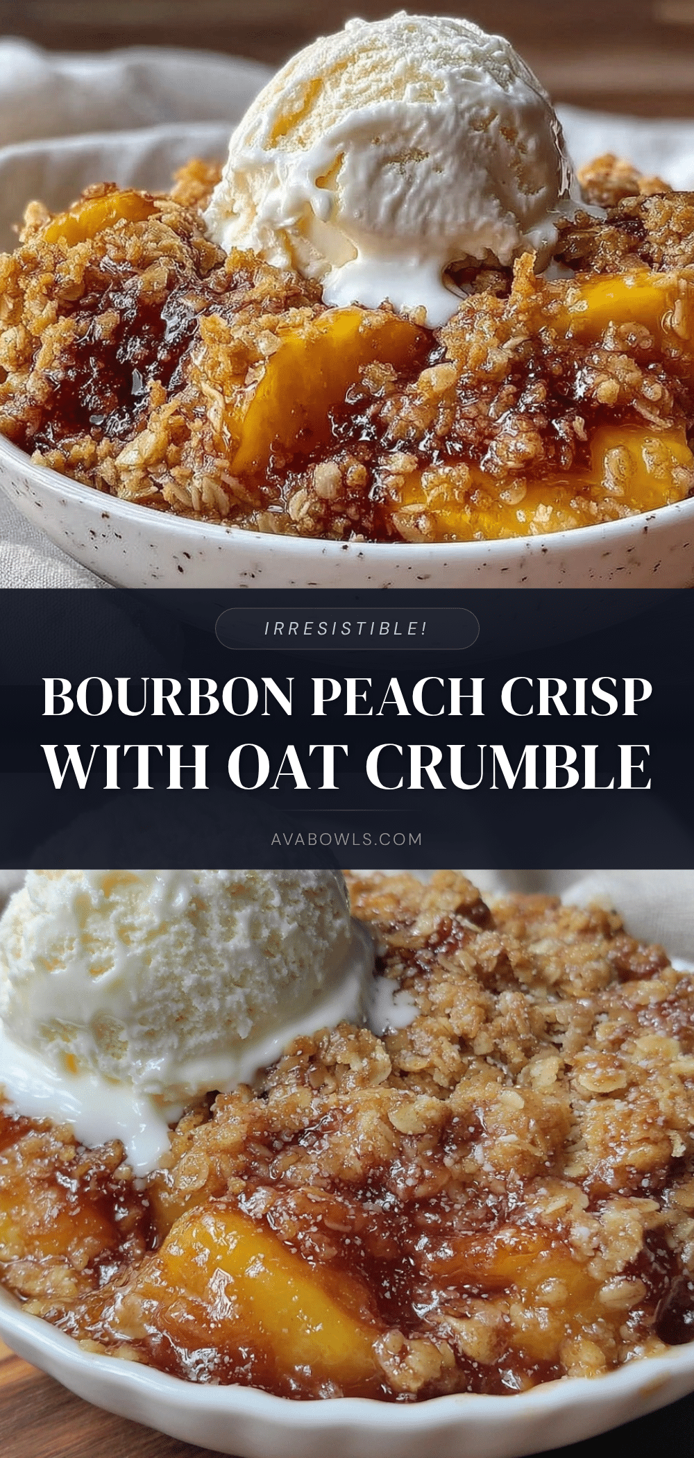 bourbon peach crisp recipe