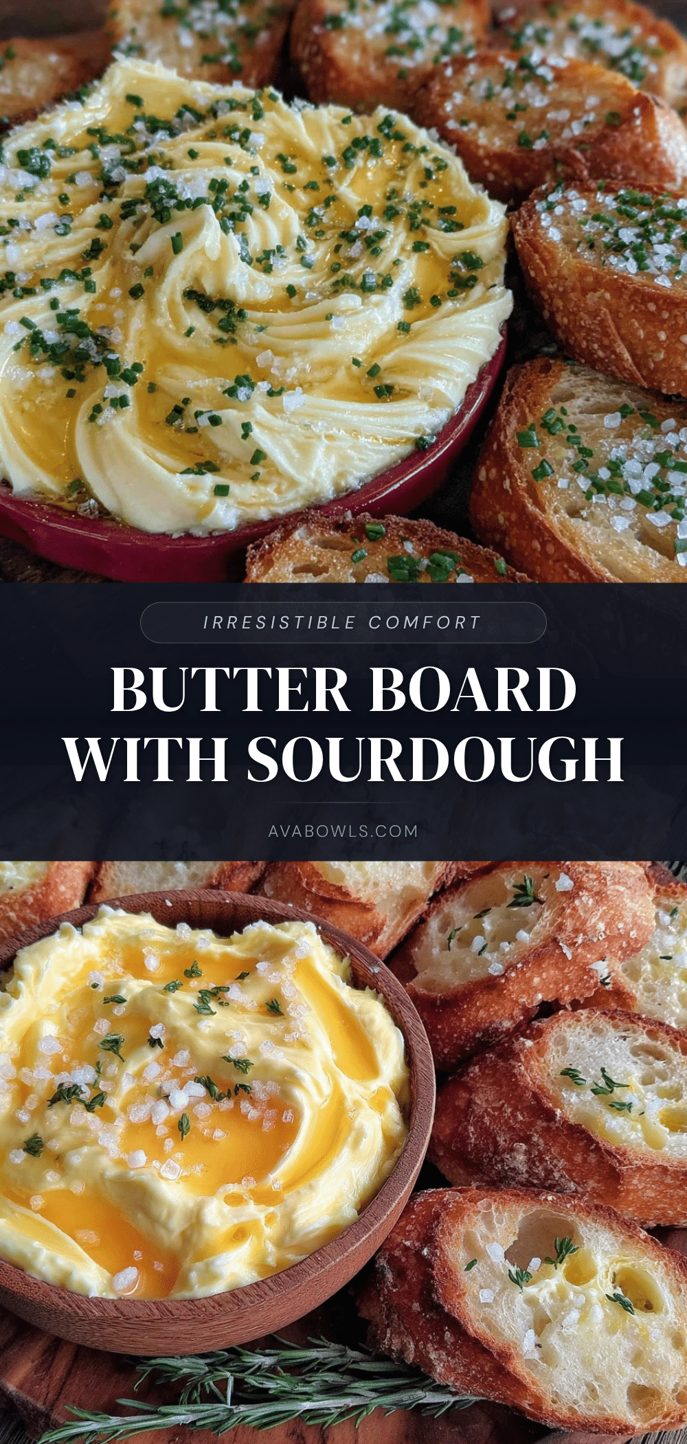 butter board with sourdough dippers recipe