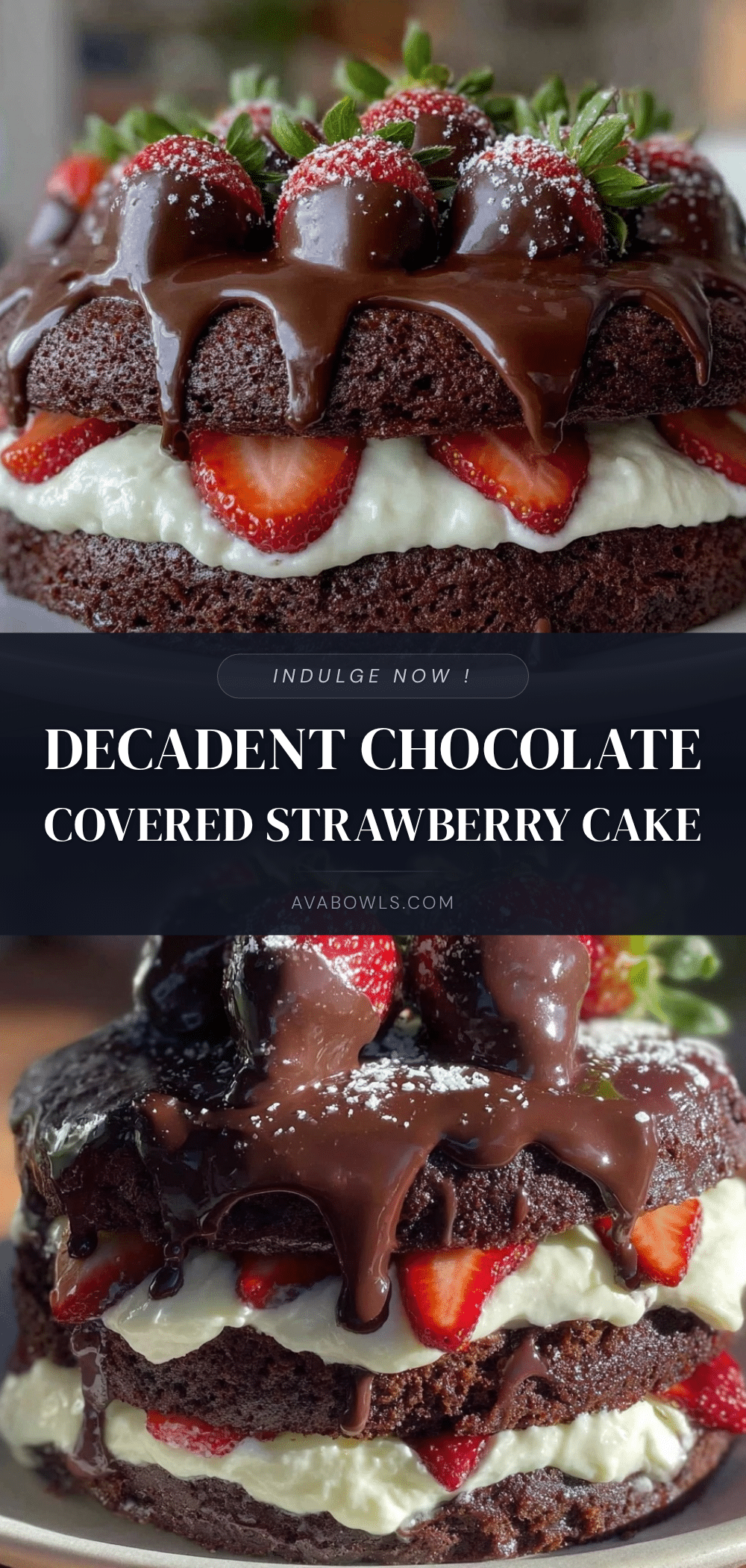 chocolate covered strawberry layer cake recipe