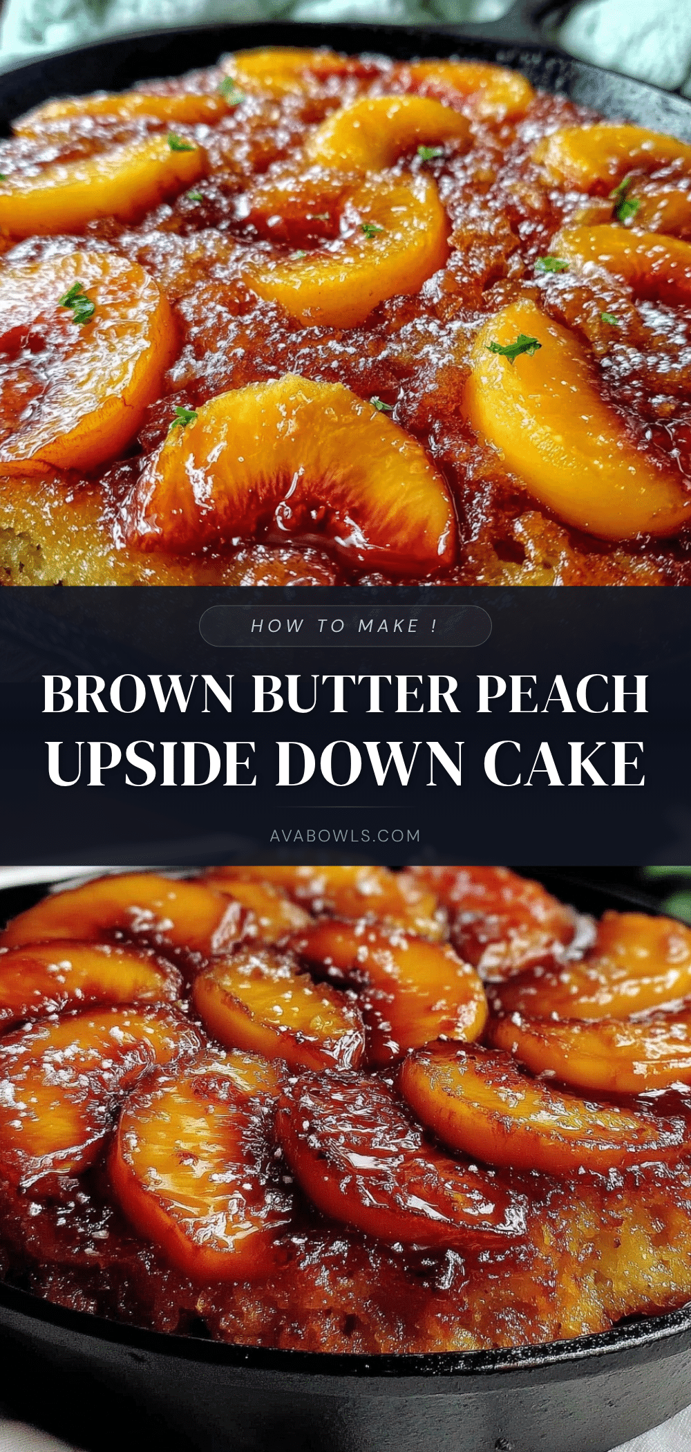 cozy peach upside down cake recipe