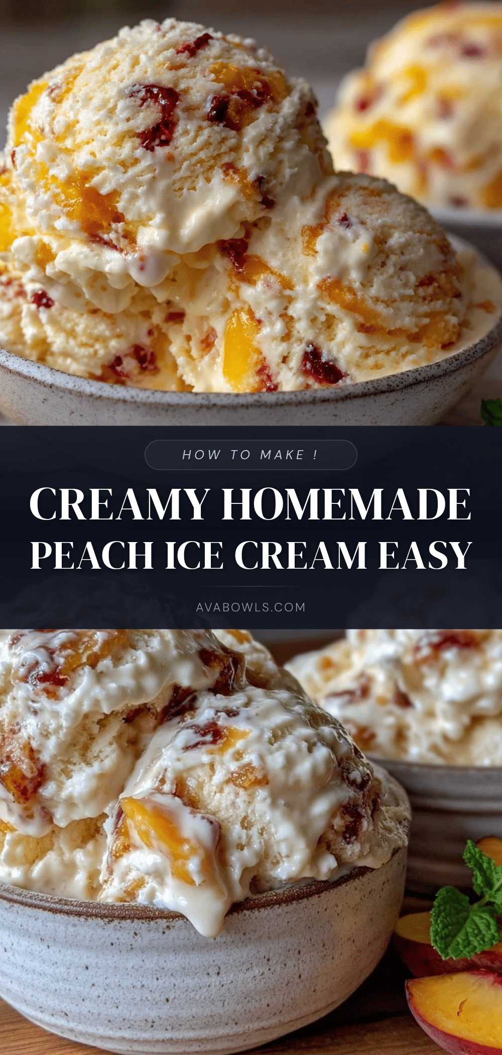 creamy homemade peach ice cream recipe