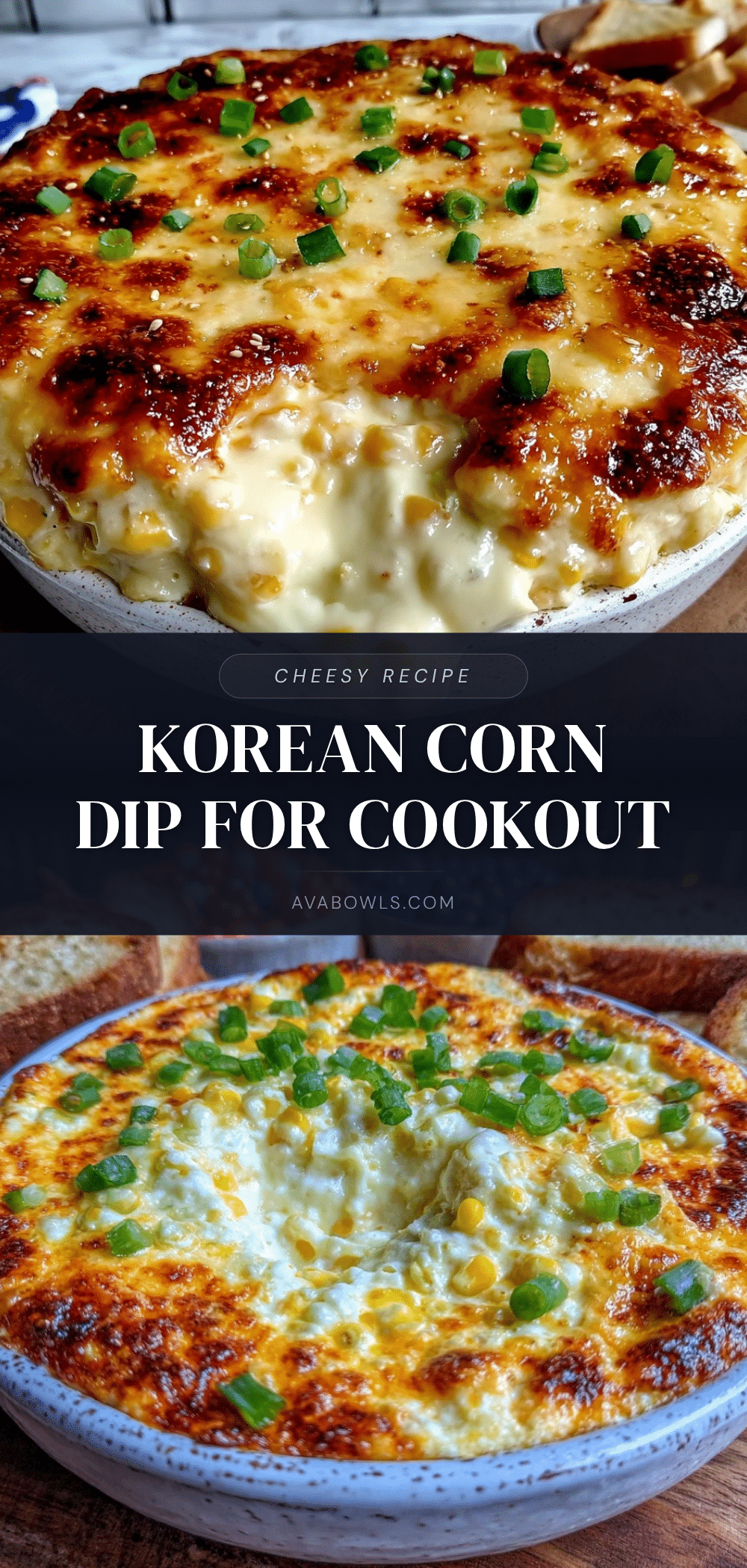 creamy Korean corn cheese dip recipe