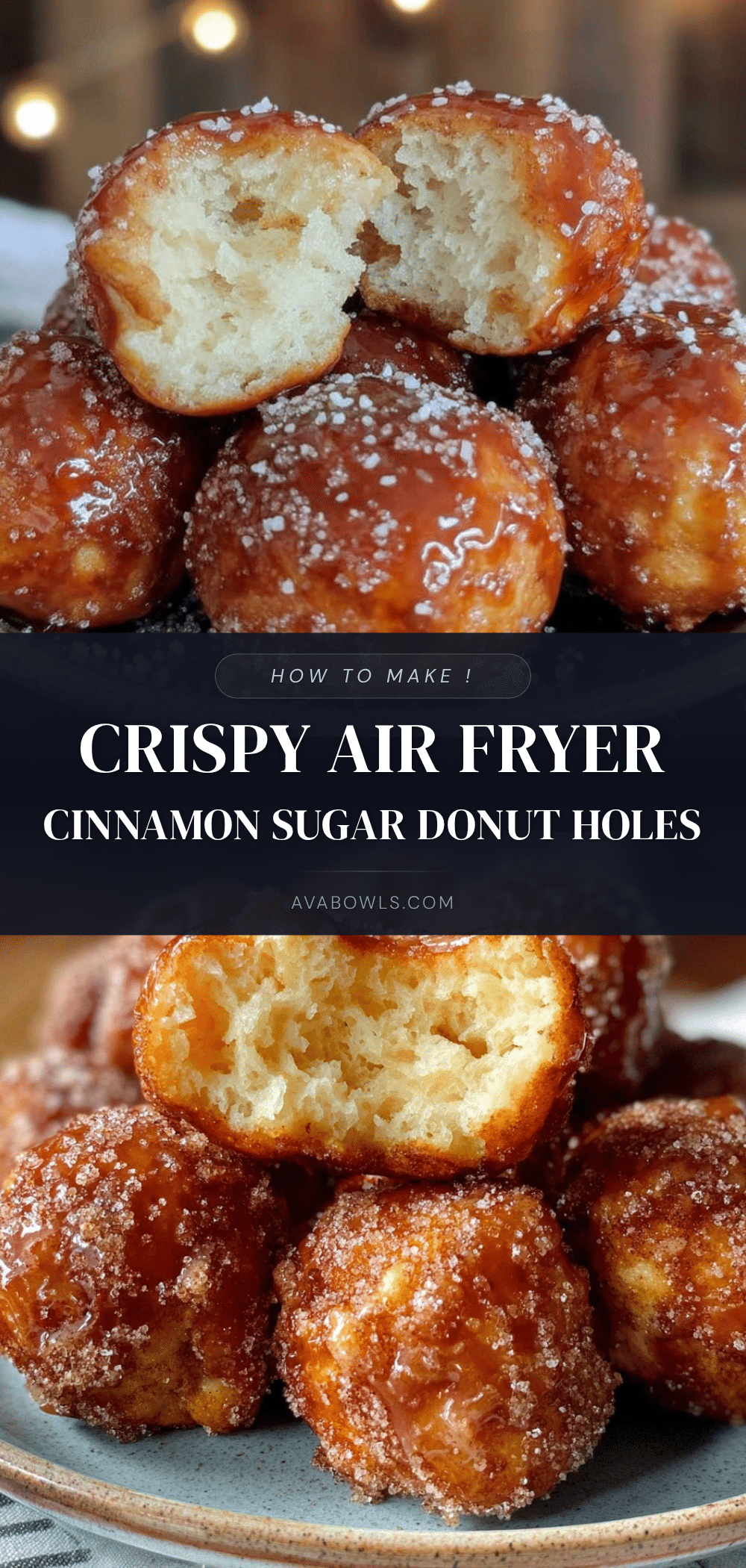 crispy air fryer glazed donut holes recipe