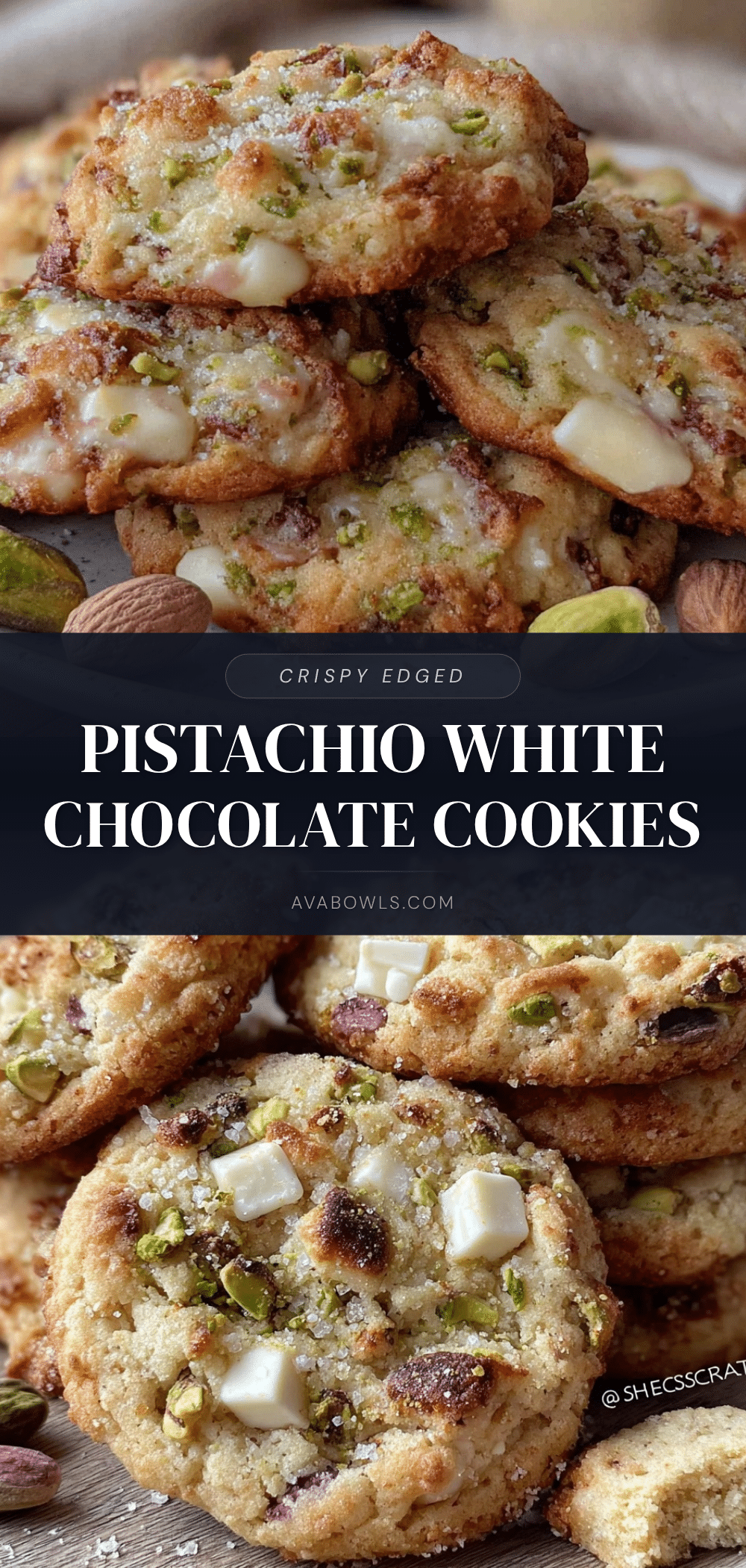 crispy pistachio white chocolate cookies recipe