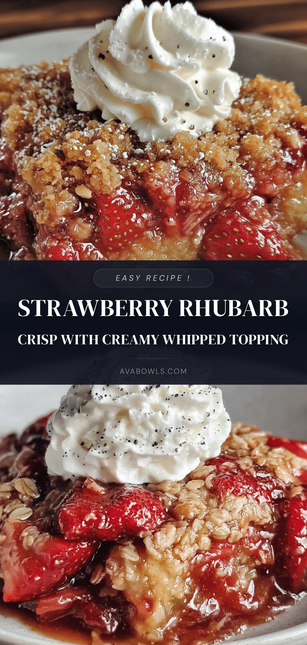 easy strawberry rhubarb crisp recipe