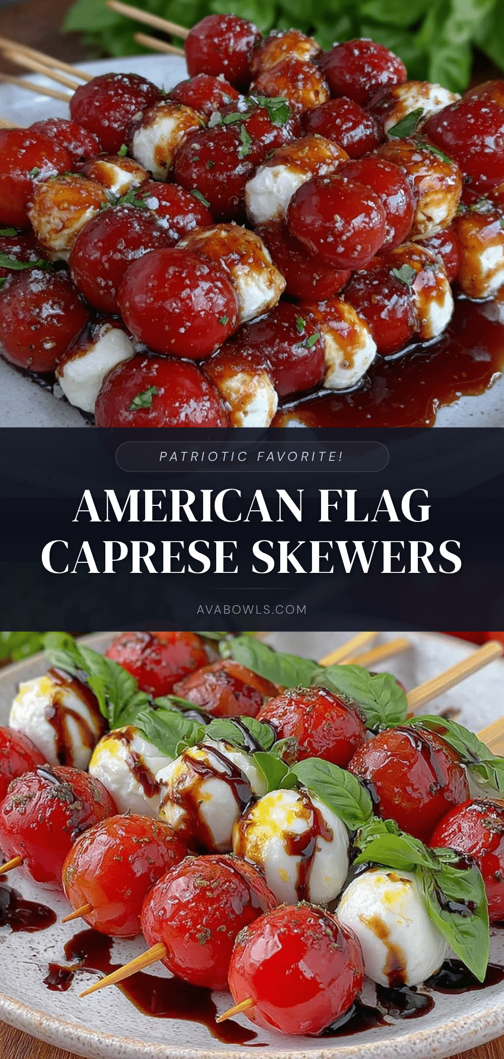 fresh american flag caprese skewers recipe