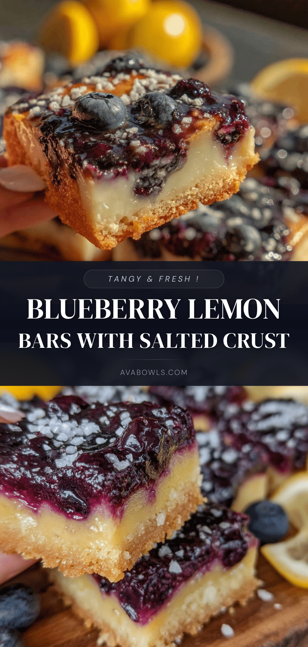 fresh blueberry lemon bars recipe