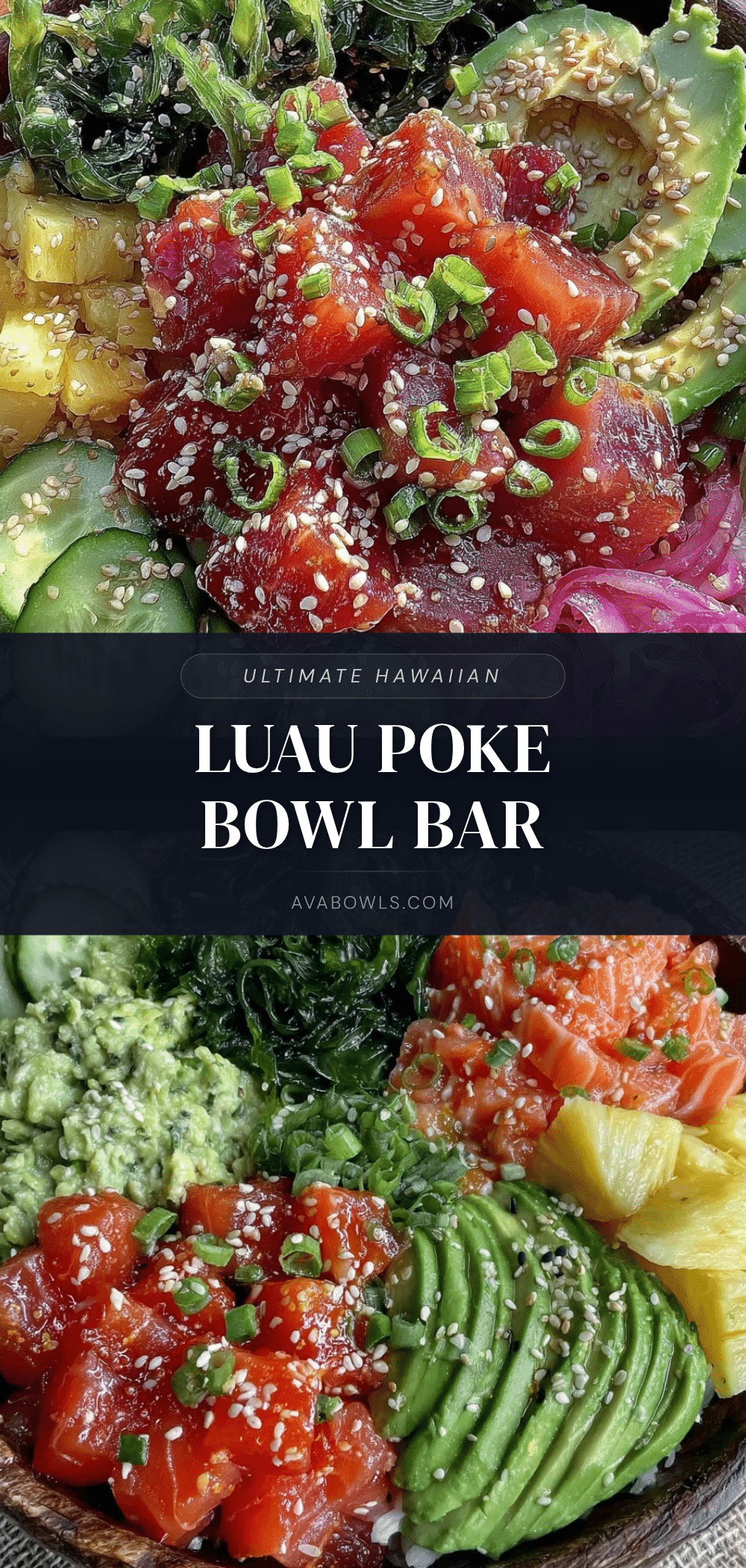fresh hawaiian luau poke bowl bar recipe