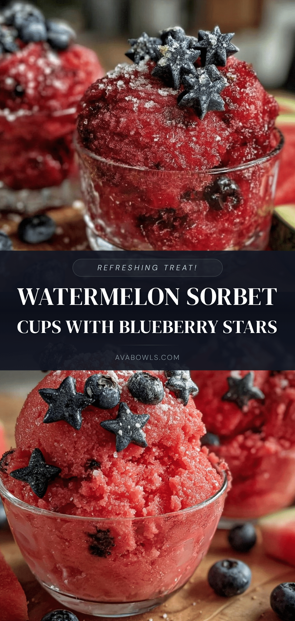 fresh watermelon sorbet cups recipe