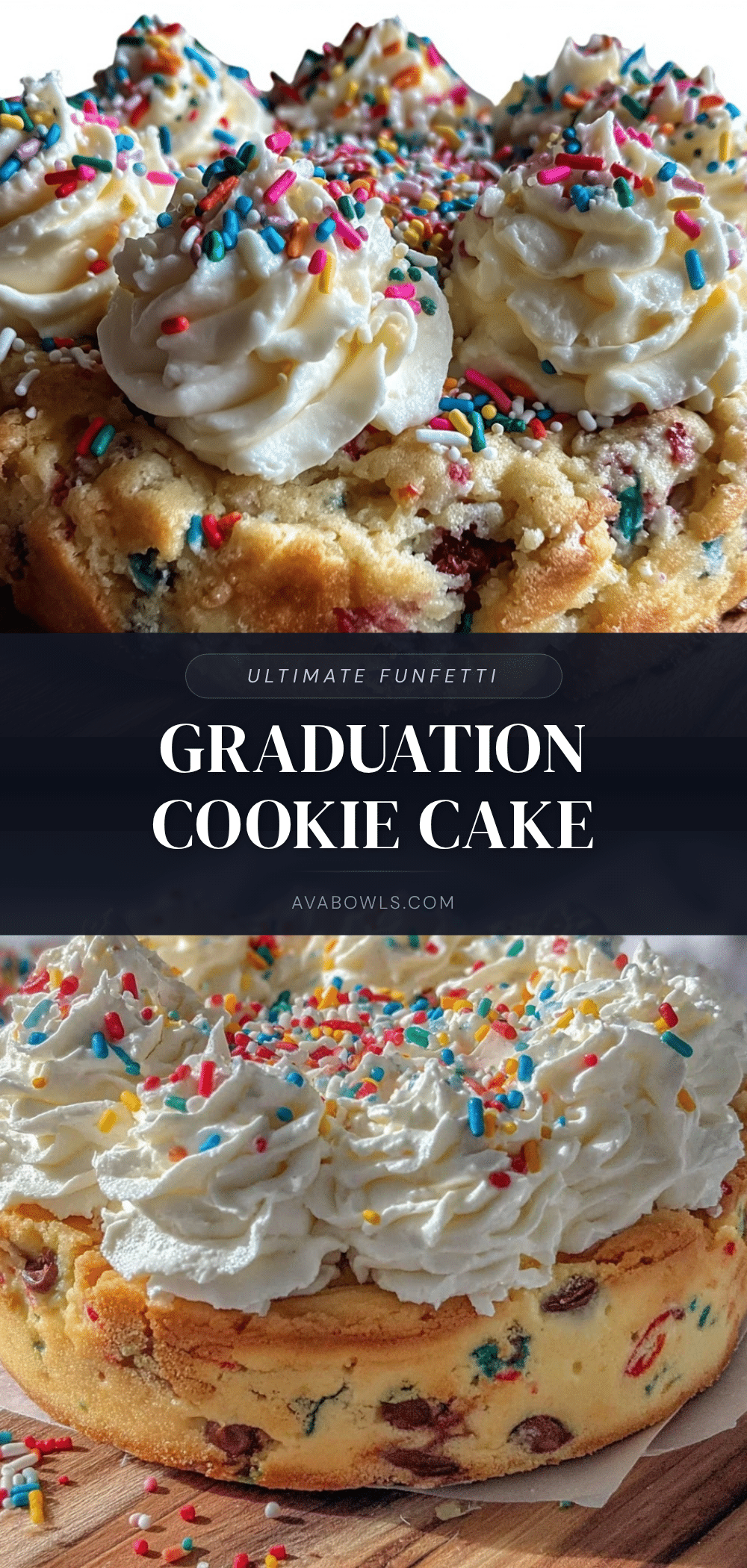 funfetti graduation cookie cake recipe