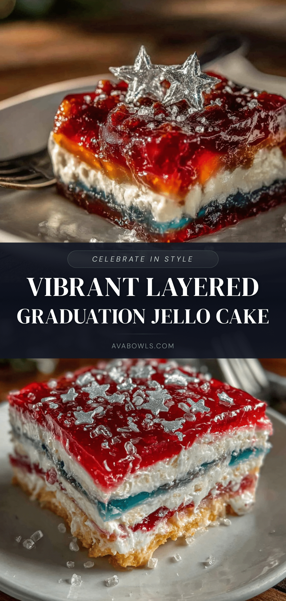 layered graduation jello cake recipe