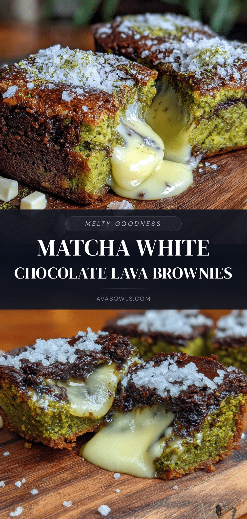 matcha white chocolate lava brownies recipe