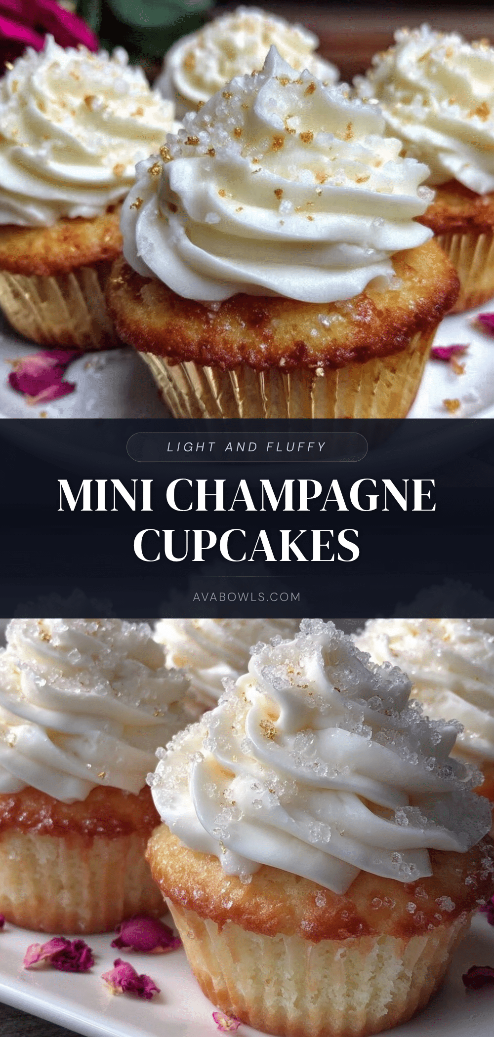 mini champagne cupcakes recipe