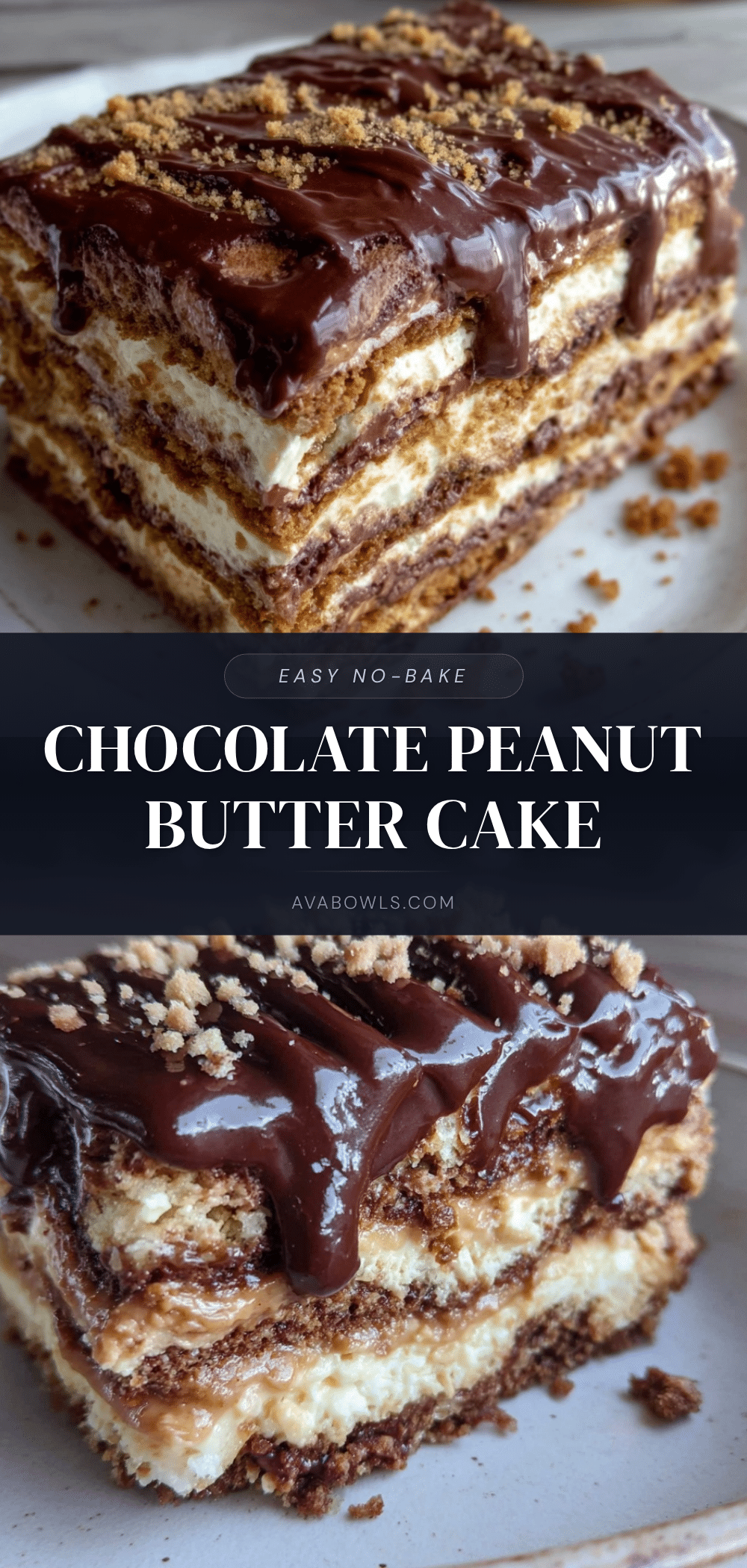 no bake chocolate peanut butter icebox cake recipe