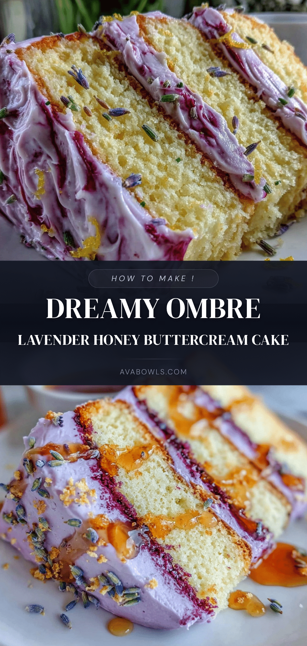ombre lavender honey buttercream cake recipe