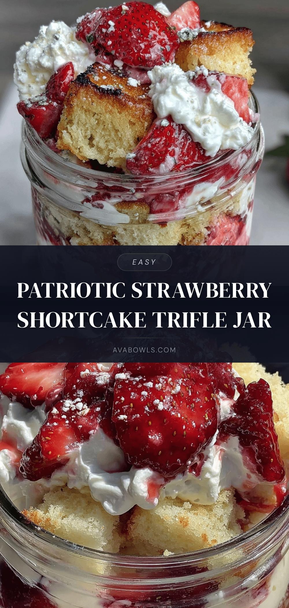 patriotic strawberry shortcake trifle jar recipe recipe