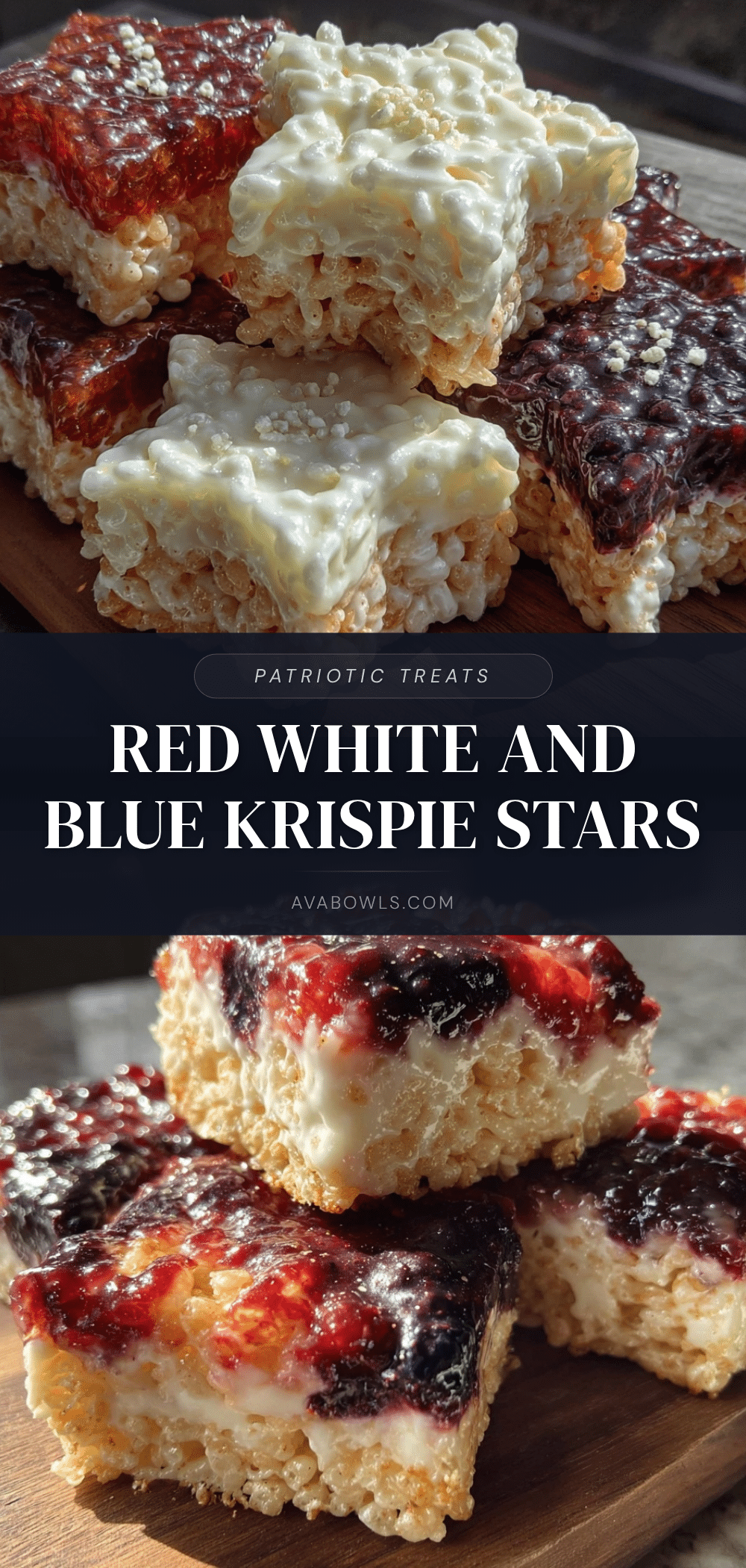 red white and blue rice krispie treats recipe