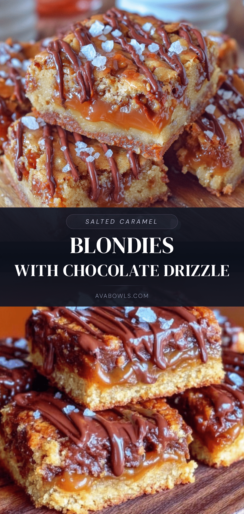 salted caramel blondie bars recipe