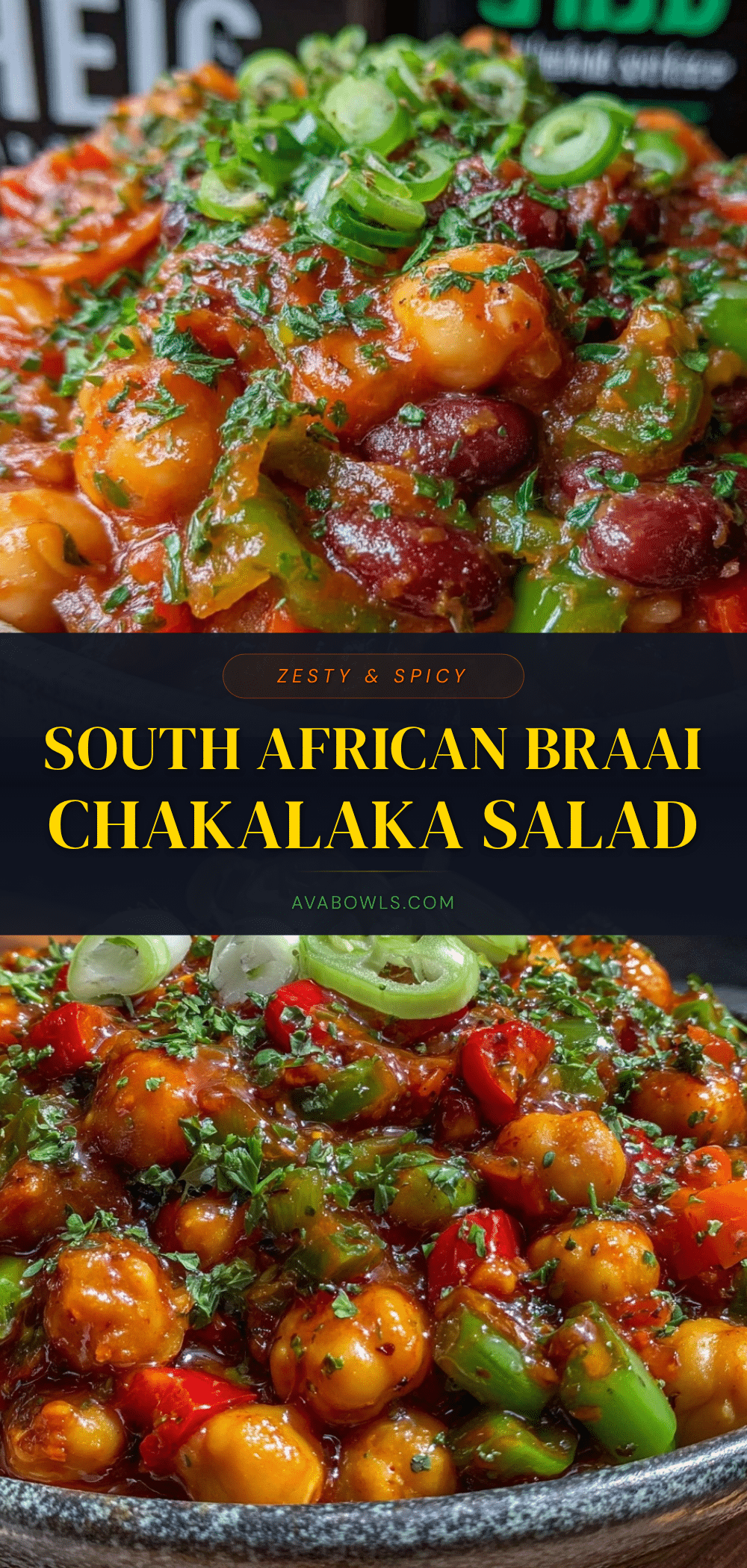South African Braai Chakalaka Spiced Bean Salad recipe