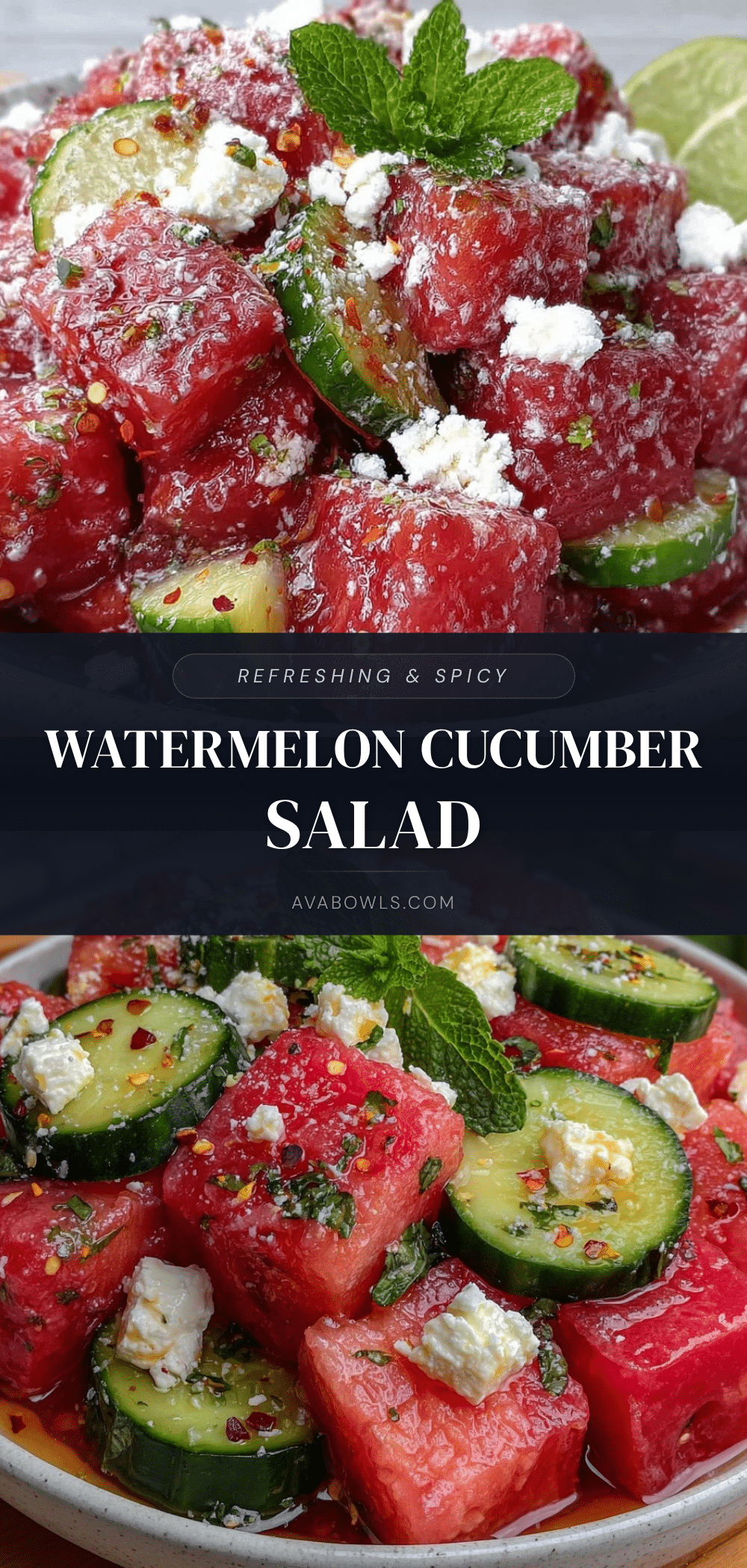 spicy watermelon cucumber salad recipe
