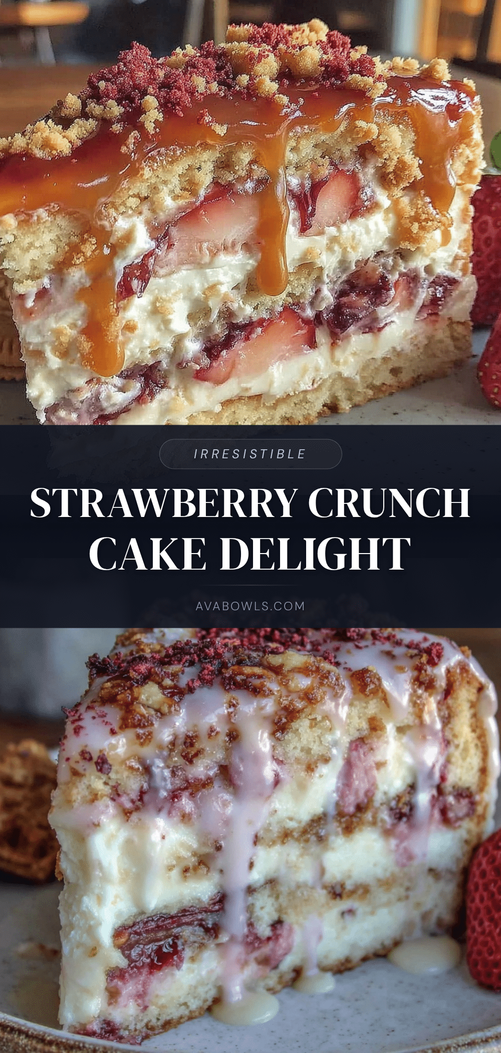 strawberry crunch cake recipe