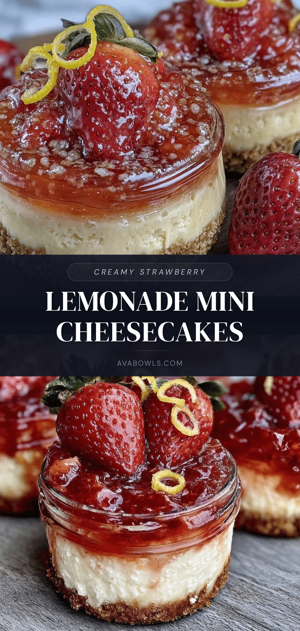 strawberry lemonade mini cheesecakes recipe