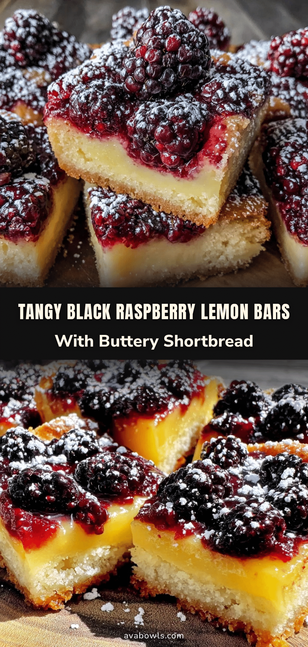 black raspberry lemon bars recipe