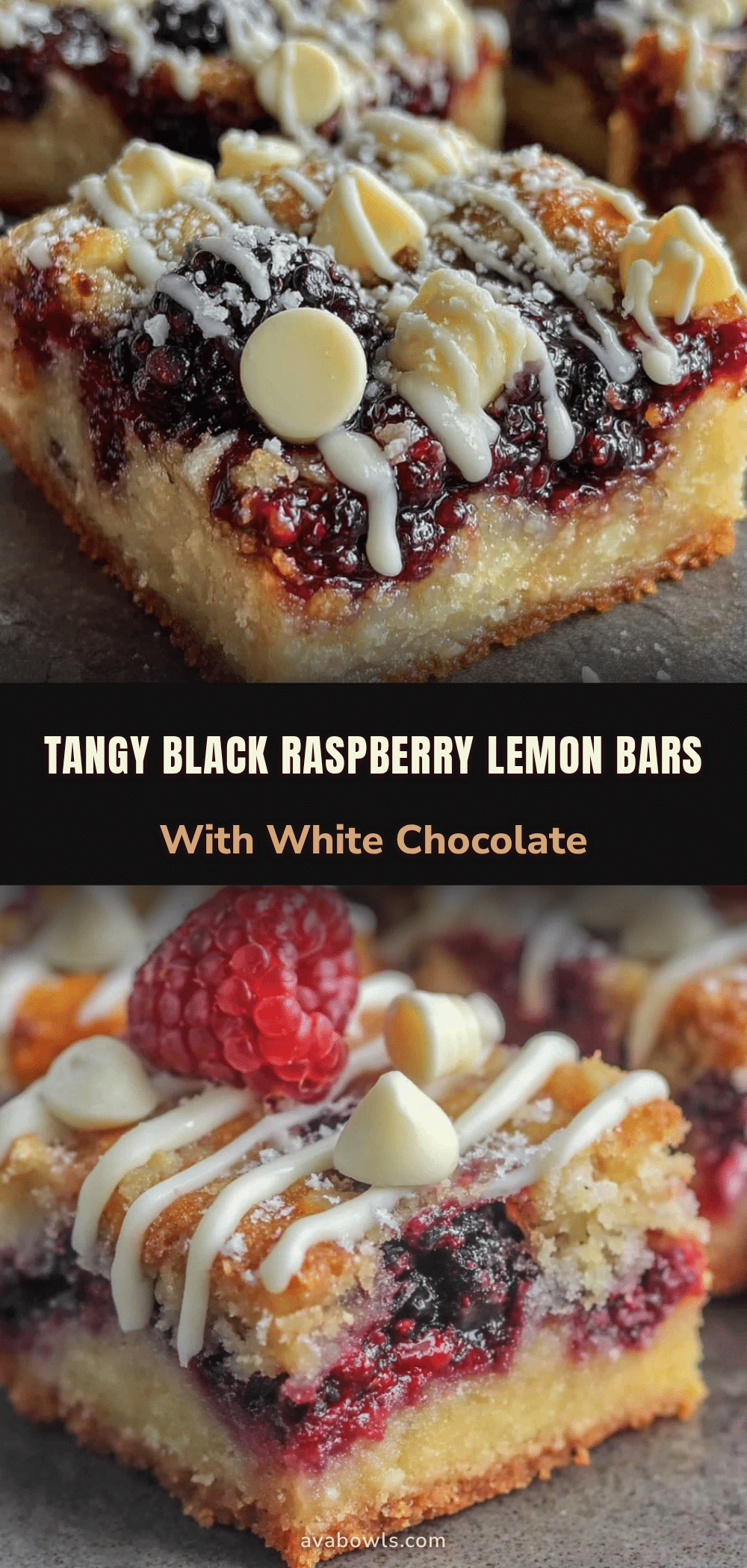 black raspberry lemon bars recipe