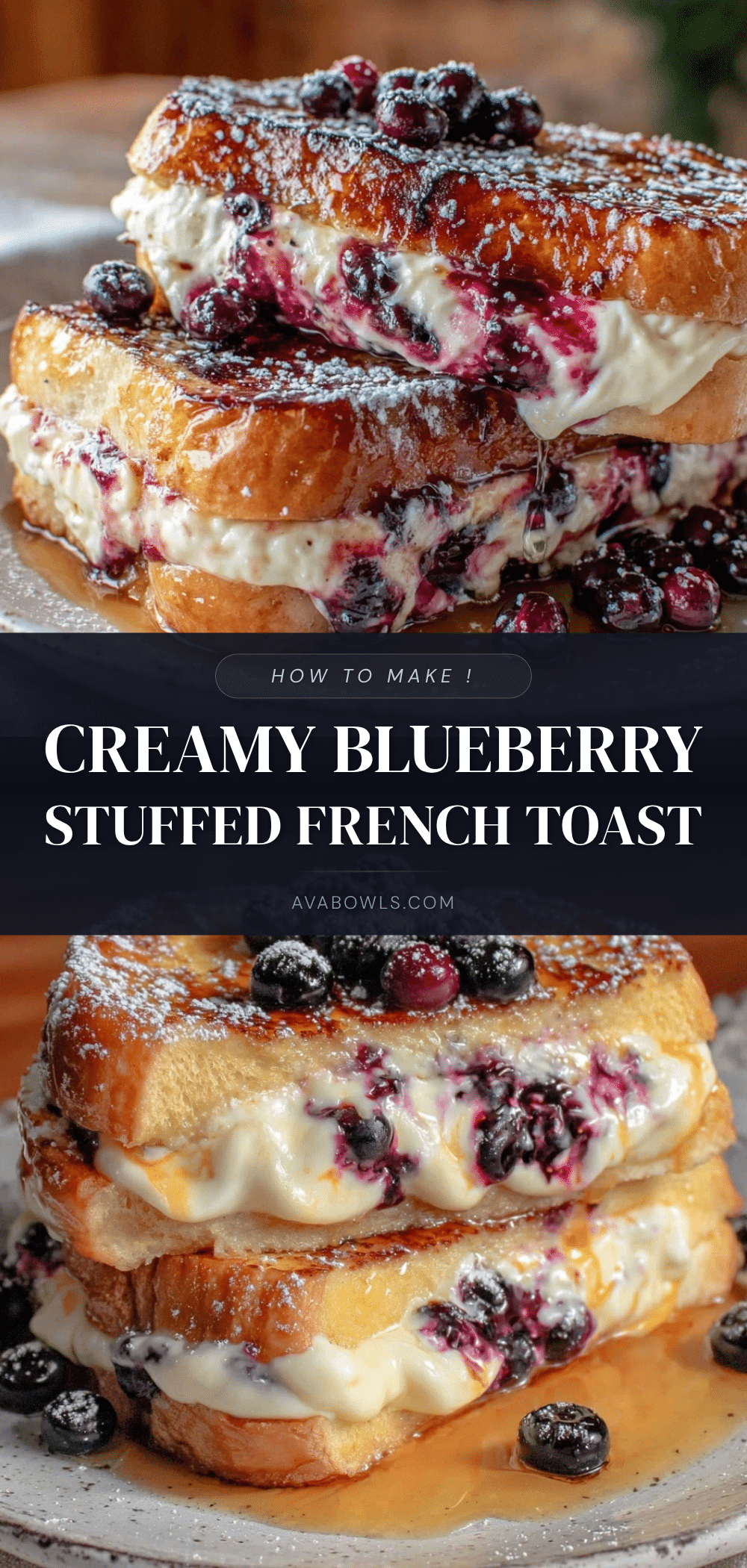 blueberry cream cheese stuffed french toast recipe