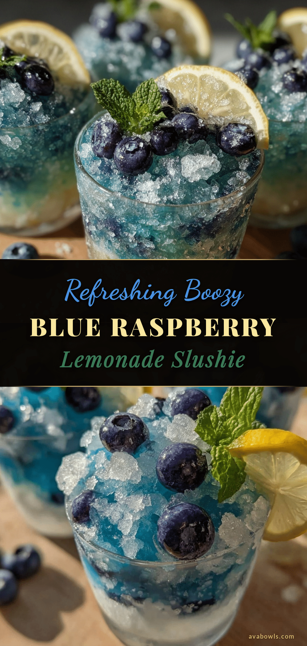 boozy blue raspberry lemonade slushie recipe