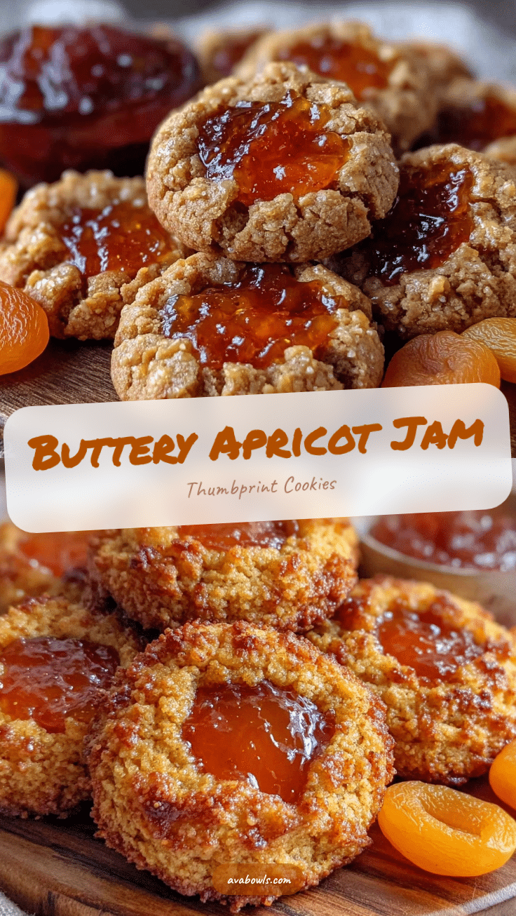 brown butter apricot jam thumbprint cookies recipe