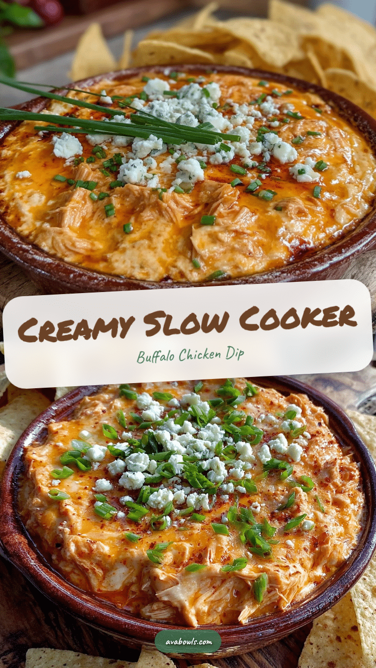 creamy buffalo chicken dip slow cooker recipe