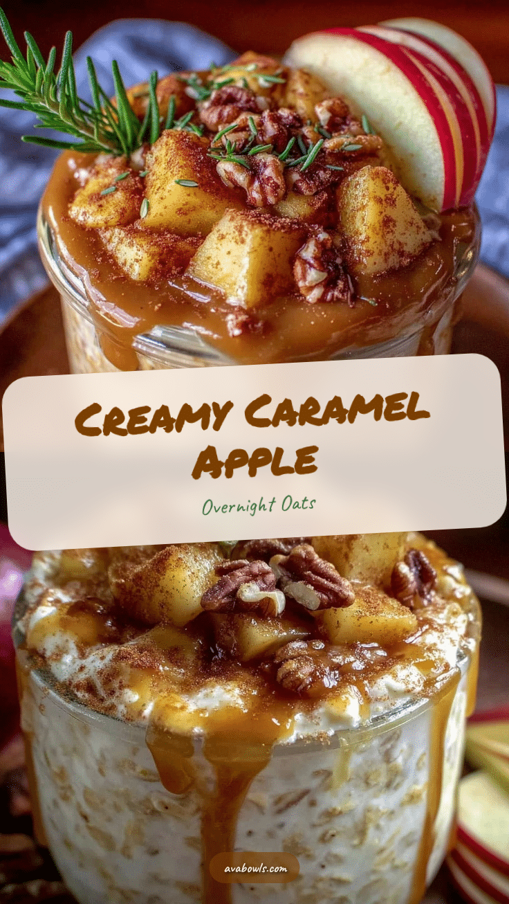 creamy caramel apple overnight oats recipe