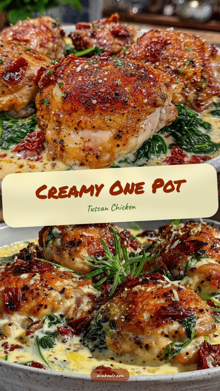 creamy one pot tuscan chicken recipe