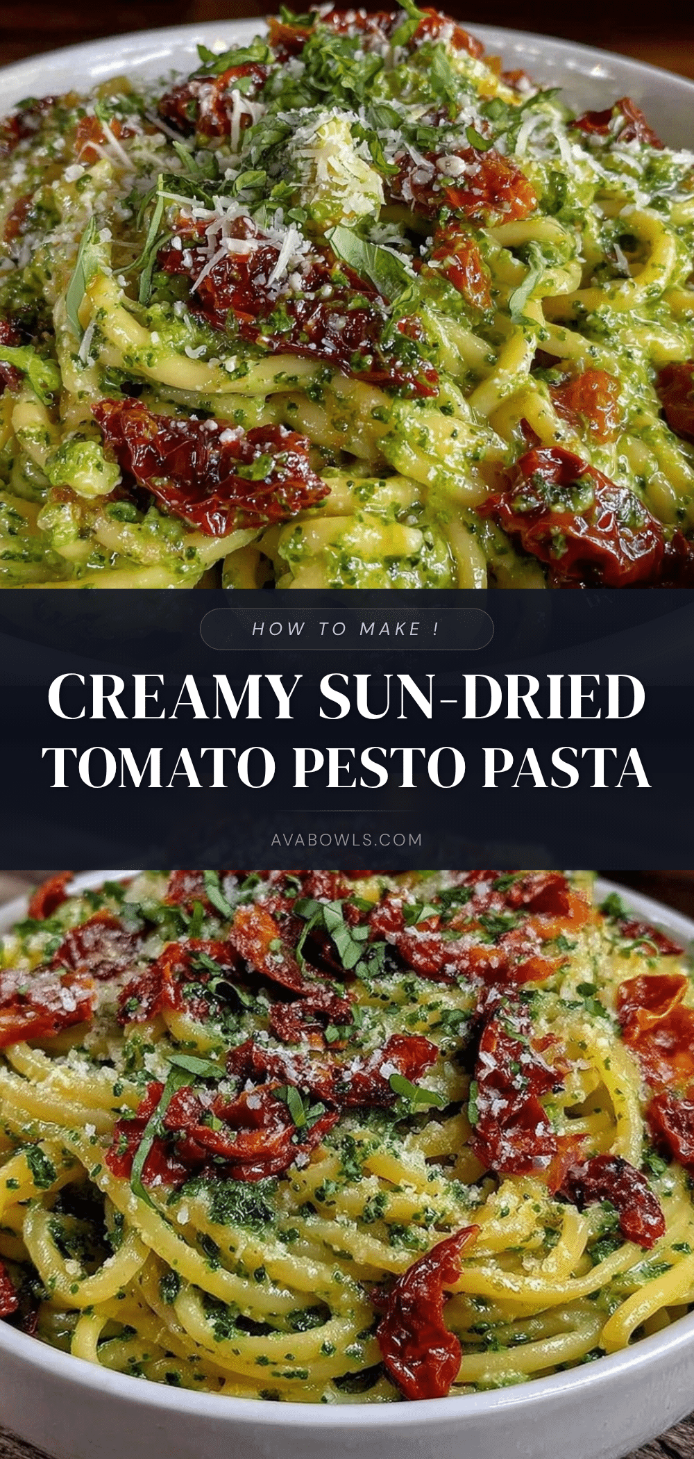 creamy pesto pasta with sun dried tomatoes recipe