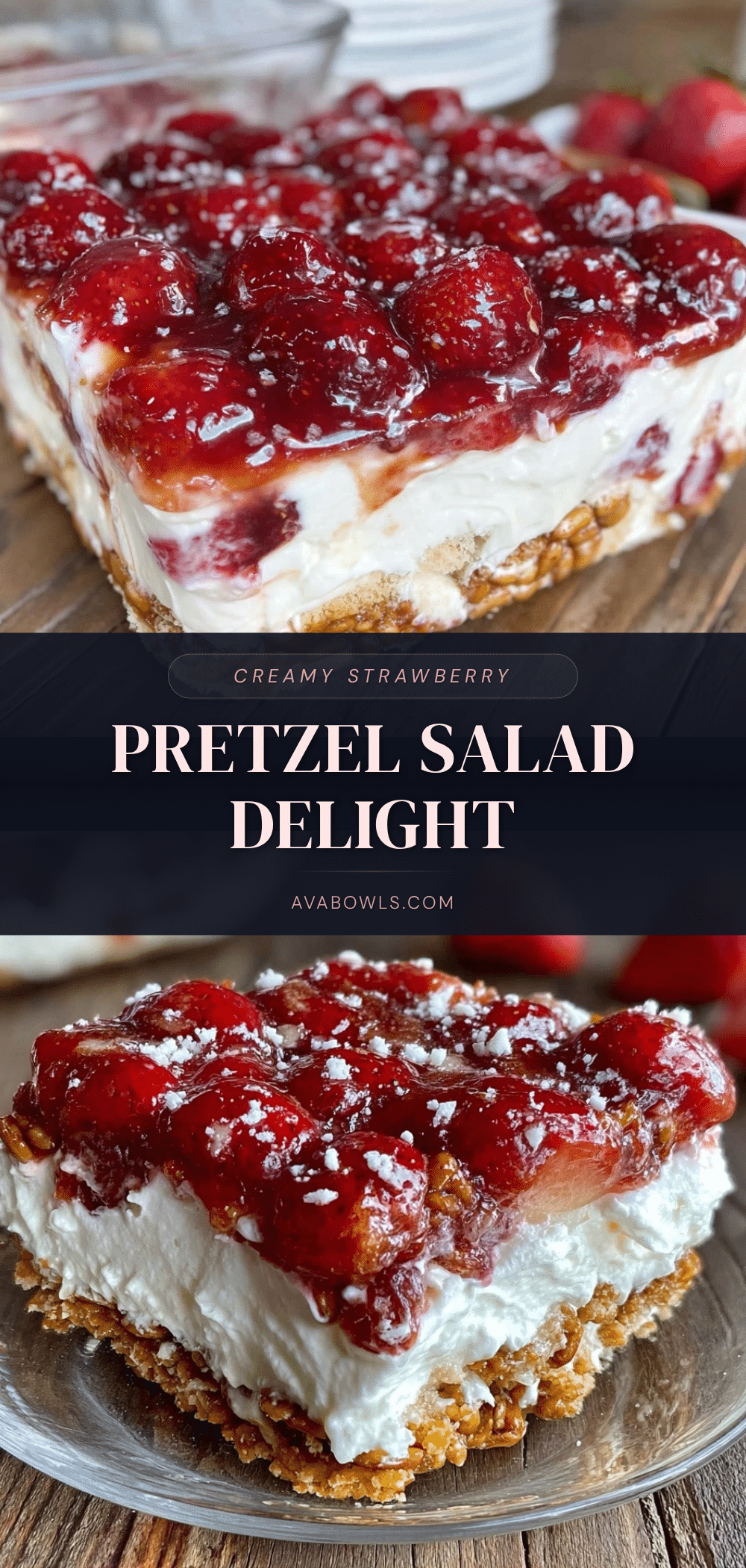 creamy strawberry pretzel salad recipe