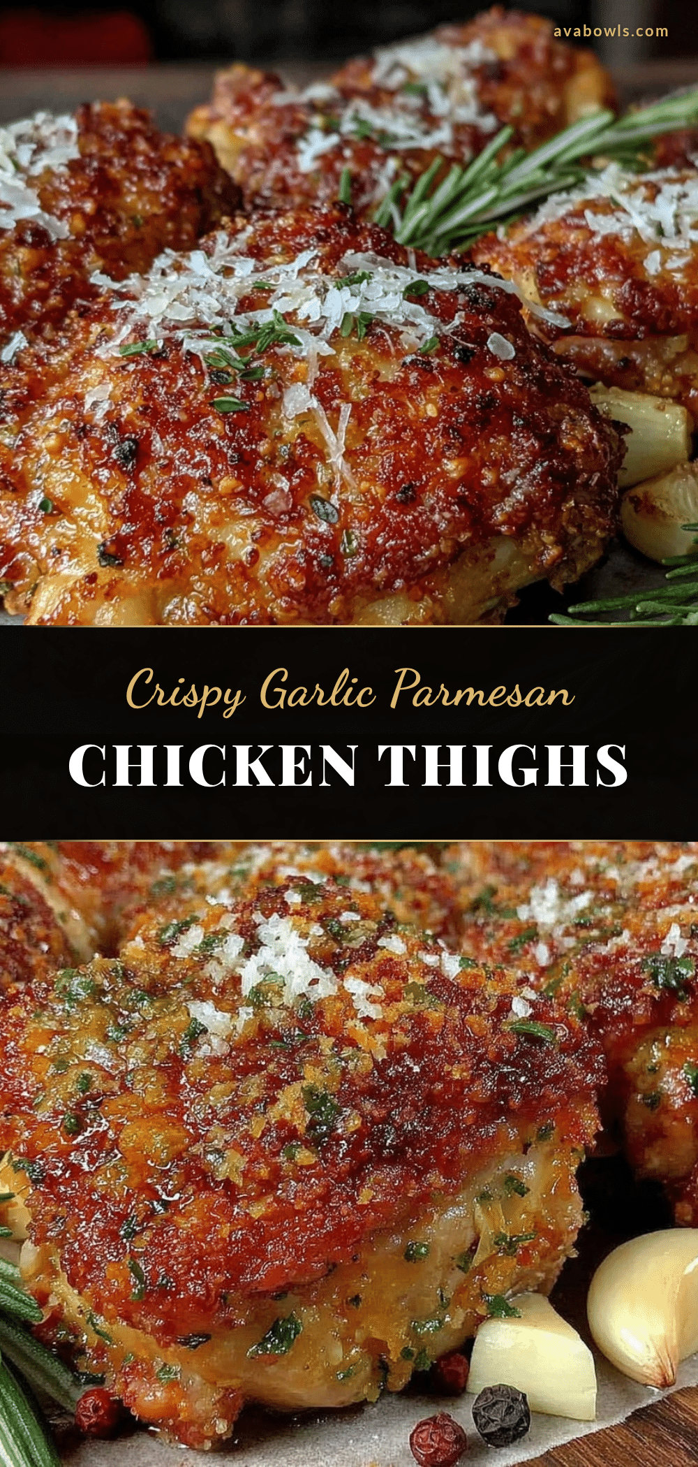 crispy garlic parmesan chicken thighs recipe