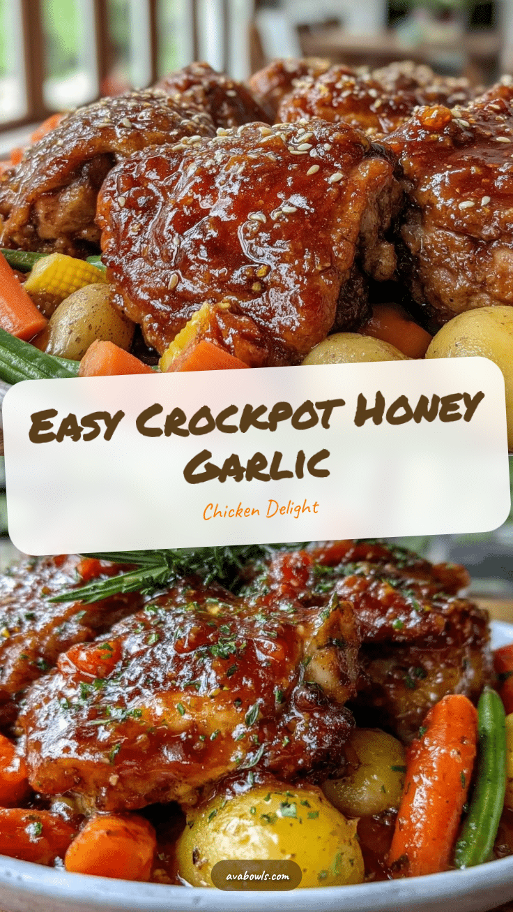 easy crockpot honey garlic chicken recipe